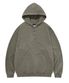 PIGMENT WASHED HENLEY NECK HOODIE (OLIVE DRAB)
