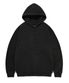 PIGMENT WASHED HENLEY NECK HOODIE (BLACK)