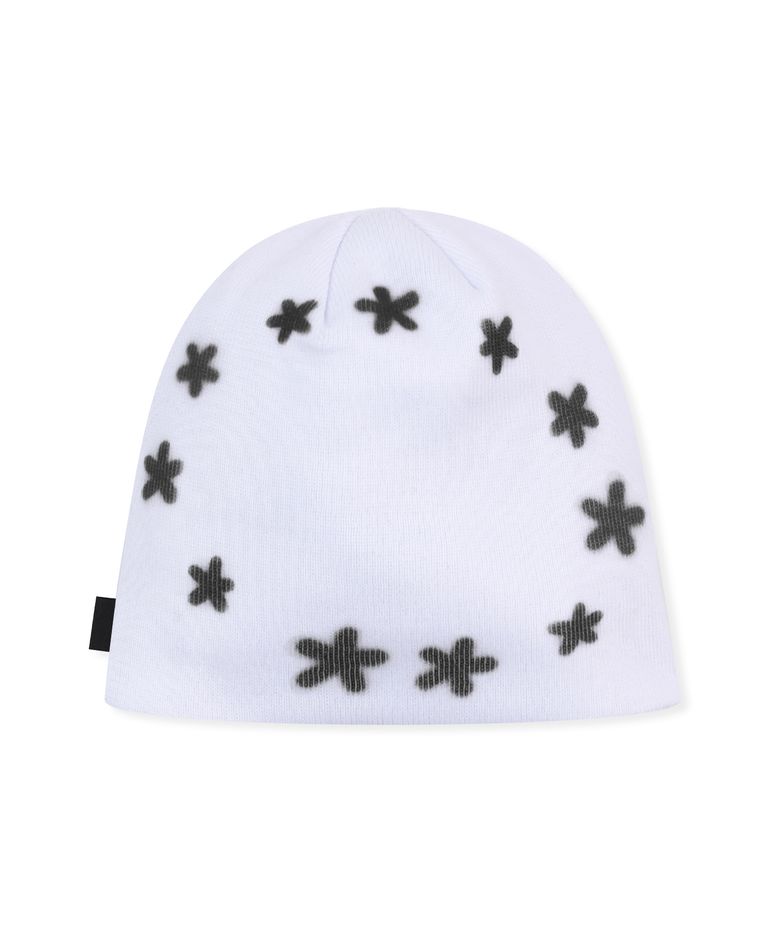 GC075 그래피티 캣츠 니트 비니 (WHITE)