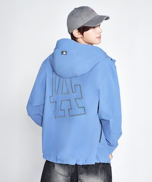 [카리나 착용] 고프코어 메가로고 2L 커브 바람막이 LA (L.Blue)