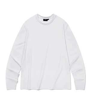 RAW CUT CROP LONG SLEEVES (WHITE)