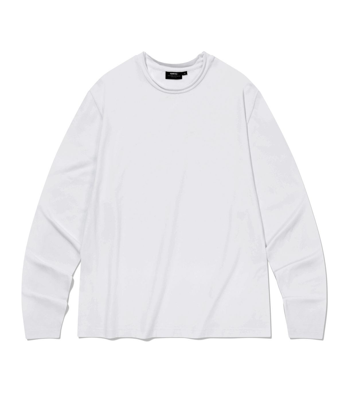 카네이테이(KANEITEI) RAW CUT CROP LONG SLEEVES (WHITE)