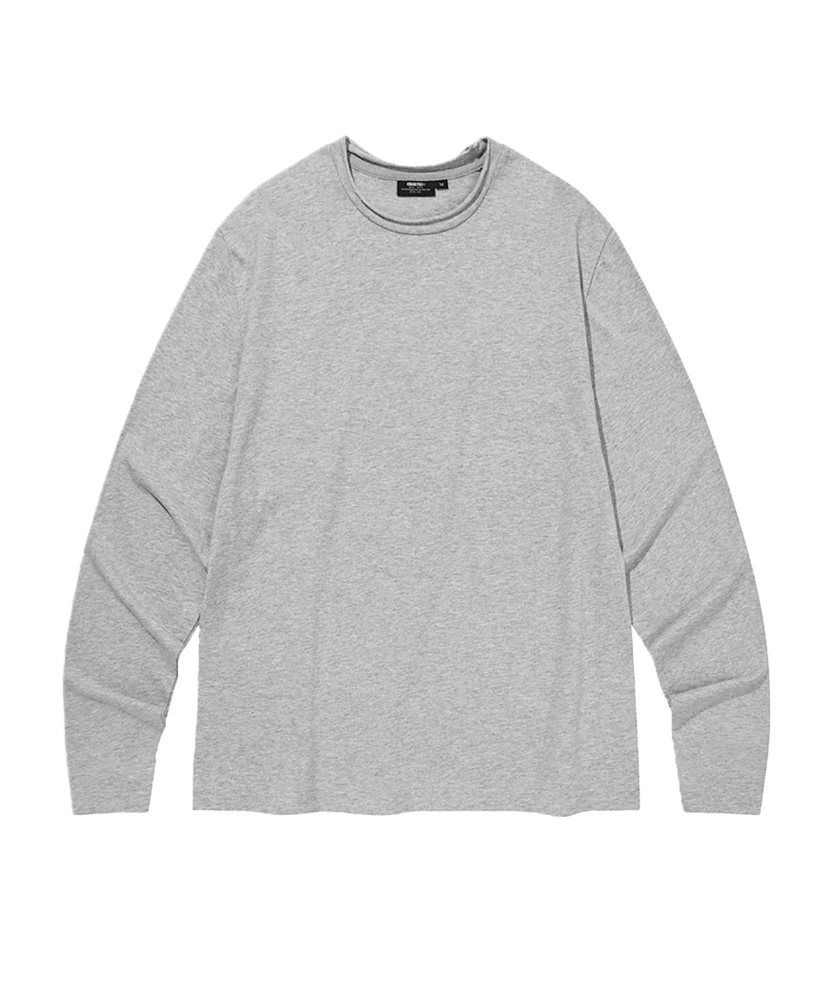 카네이테이(KANEITEI) RAW CUT CROP LONG SLEEVES (MELANGE GRAY)