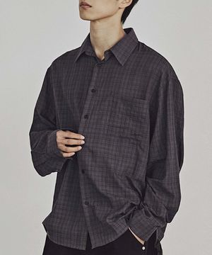 TONED-DOWN CHECK SHIRTS (PURPLE)