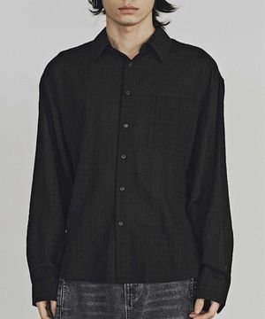 TONED-DOWN CHECK SHIRTS (BLACK)