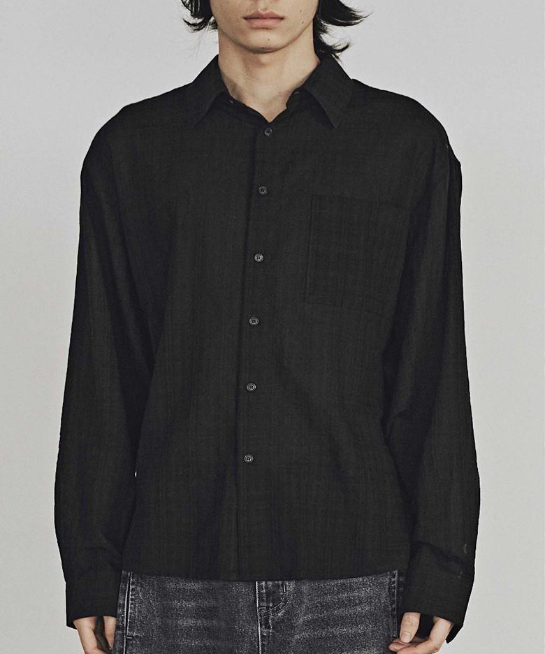TONED-DOWN CHECK SHIRTS (BLACK)