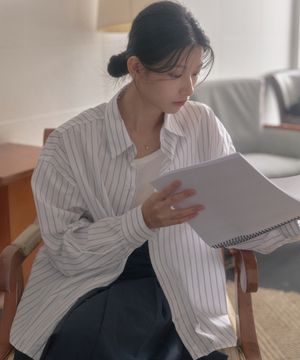 LENE Stripe Shirts (블랙)