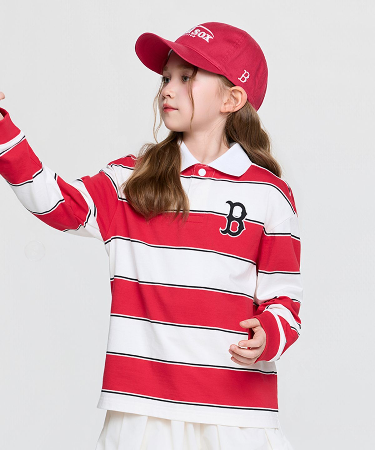 엠엘비 키즈(MLB KIDS) 바시티 럭비 티셔츠 BOS (D.Red)