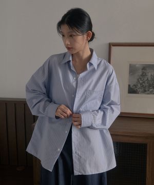 Vintage Stripe Shirts (블루)