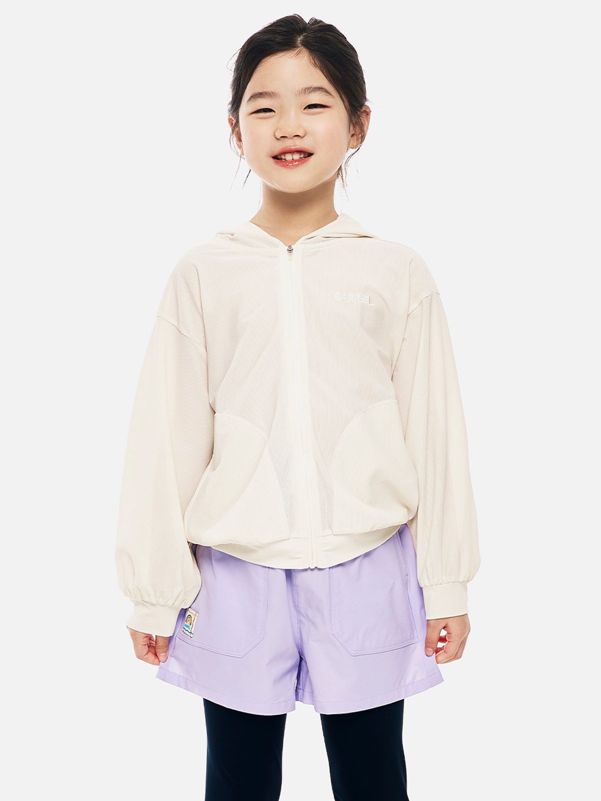 배럴(BARREL) 키즈 에센셜 커버업 집업 자켓 아이보리 (B6SKWJK301IVR)