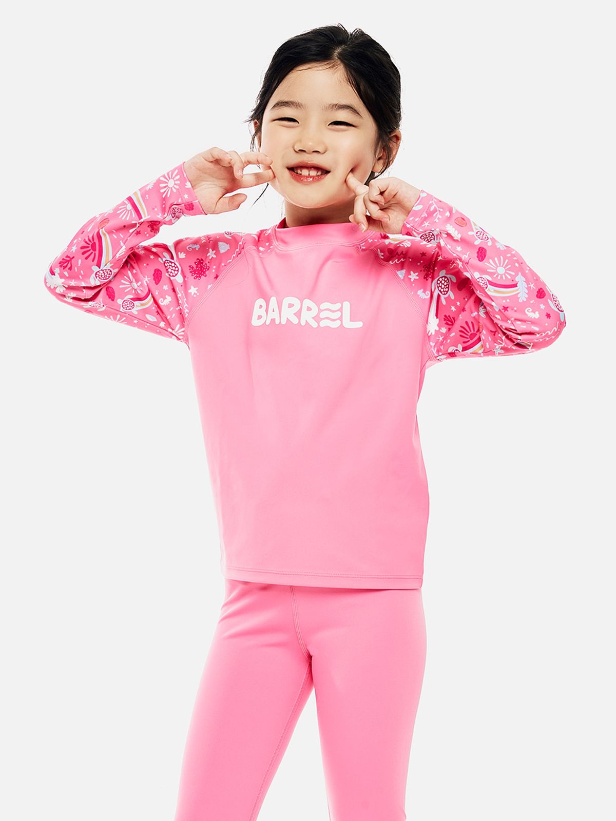 배럴(BARREL) 키즈 서브마린 래쉬가드 딥핑크 (B6SKWRG302DPK)