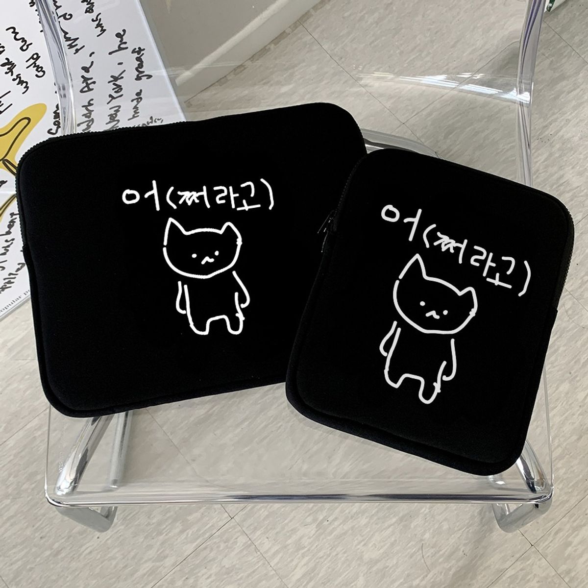 위드썸(WITHSOME) [withsome made]마라 고앵이 어쩌라고 아이패드 파우치