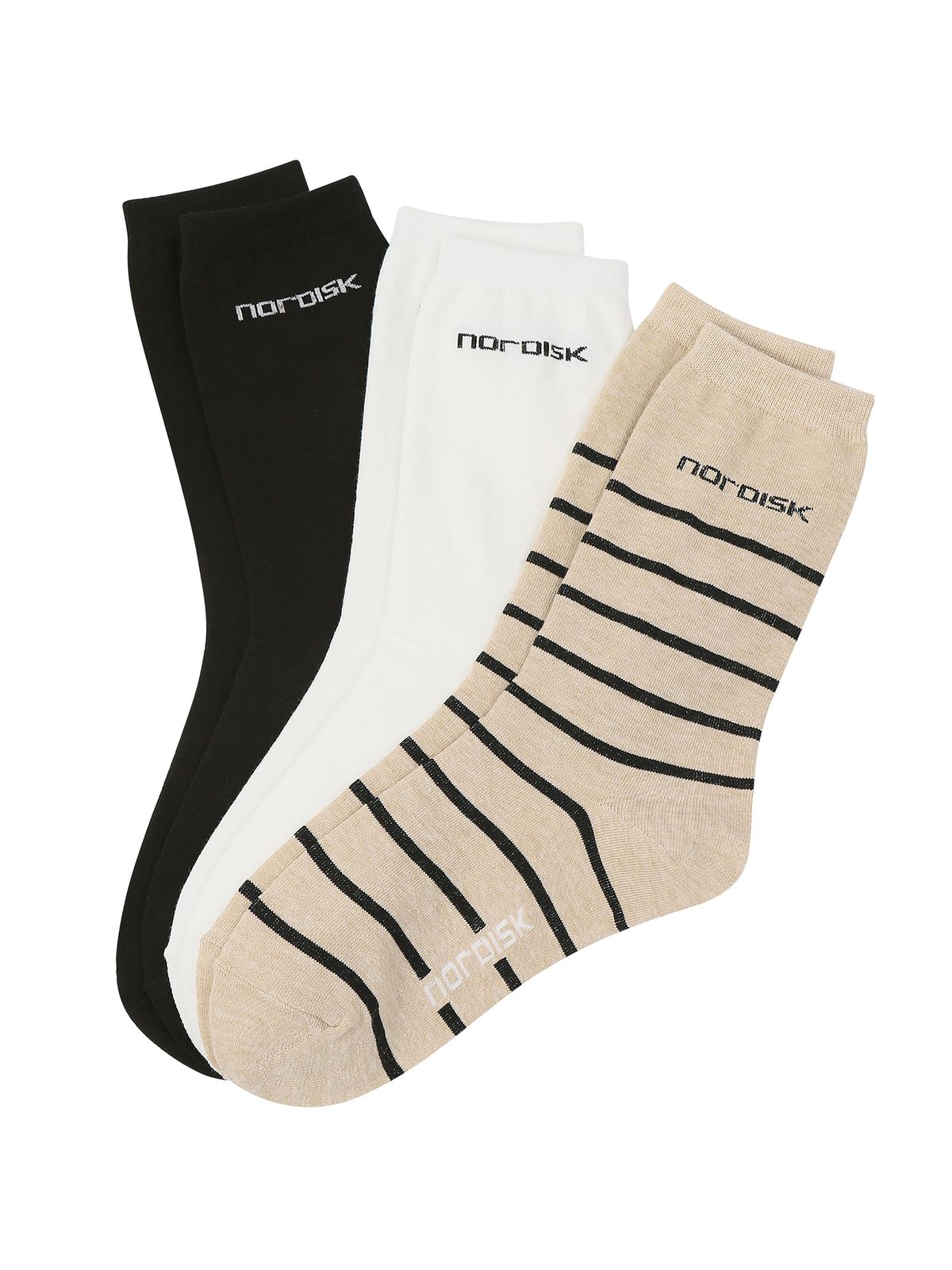 노르디스크(NORDISK) 하이 삭스 PACK (3 in 1)_Off White