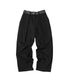 W CHECK CURVED PANTS [BLACK]