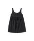 W SHIRRING MINI ONE-PIECE [BLACK]
