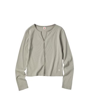 W CHECK GOLGI T-SHIRT [KHAKI]