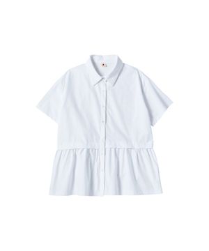 W LONG HALF SHIRTS [IVORY]