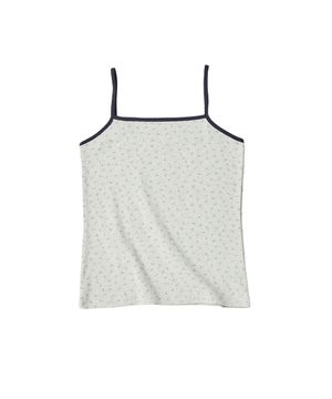 W MINI FLOWER SLEEVELESS [OATMEAL]