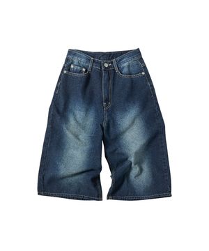 W WASHING DENIM BERMUDA PANTS [NAVY]