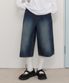 W WASHING DENIM BERMUDA PANTS [BLUE]