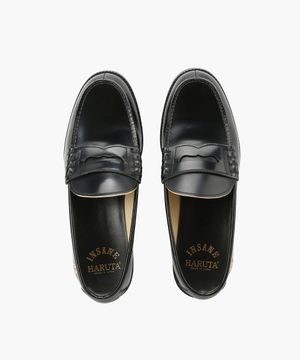 [HARUTA X INSANE GARAGE] 남성 소가죽 페니 로퍼 IG906-BLACK