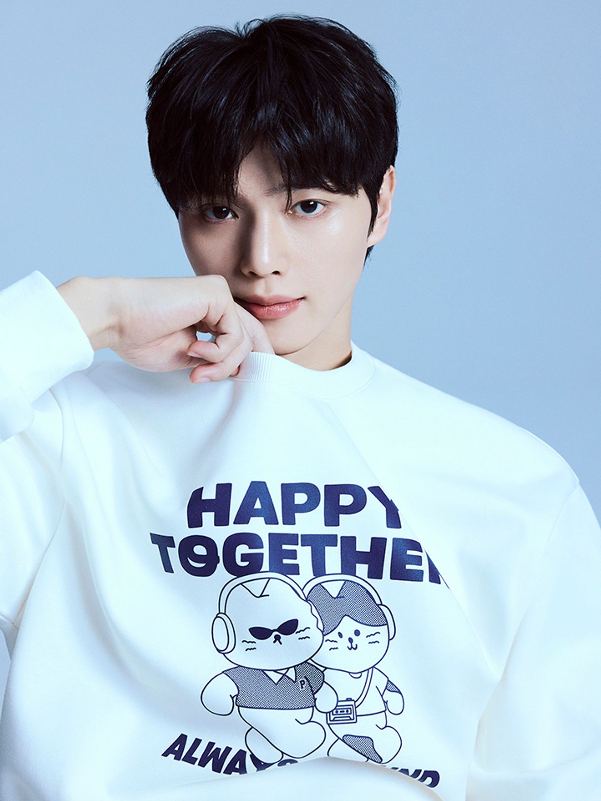 폴햄(POLHAM) 남성 더블니트 어프어프x코숏 세미오버핏 맨투맨_PHG1TR1010