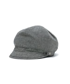 워시드 데님 뉴스보이 캡 (블랙)