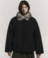 FUR HOOD SHORT JUMPER_BLACK