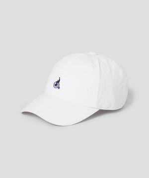 코튼트윌 로고 워싱 볼캡 - 화이트