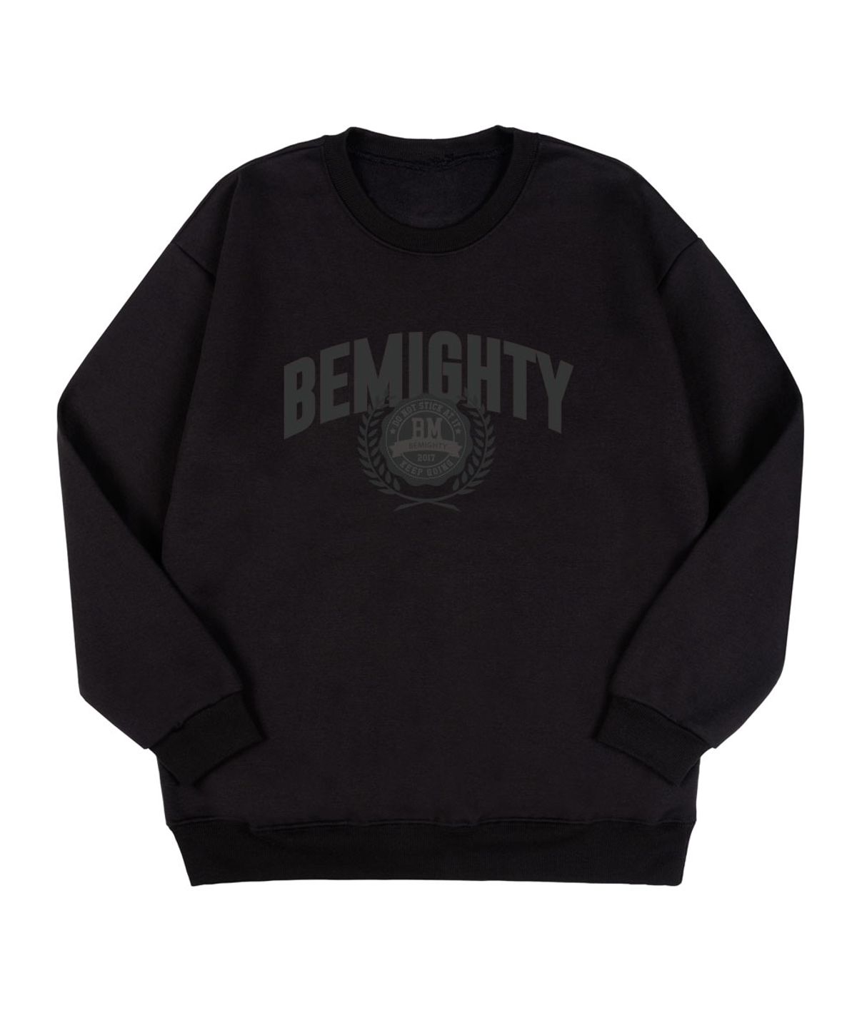 비마이티(BEMIGHTY) 클래식 소프트 로고 기모 오버핏 스웨트셔츠 [블랙]