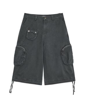 워시드 버뮤다 카고팬츠 (차콜)