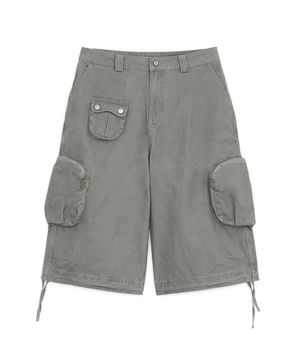 워시드 버뮤다 카고팬츠 (그레이)