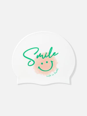 스마일 실리콘 스윔 캡 화이트 (B6SUASC022WHT)