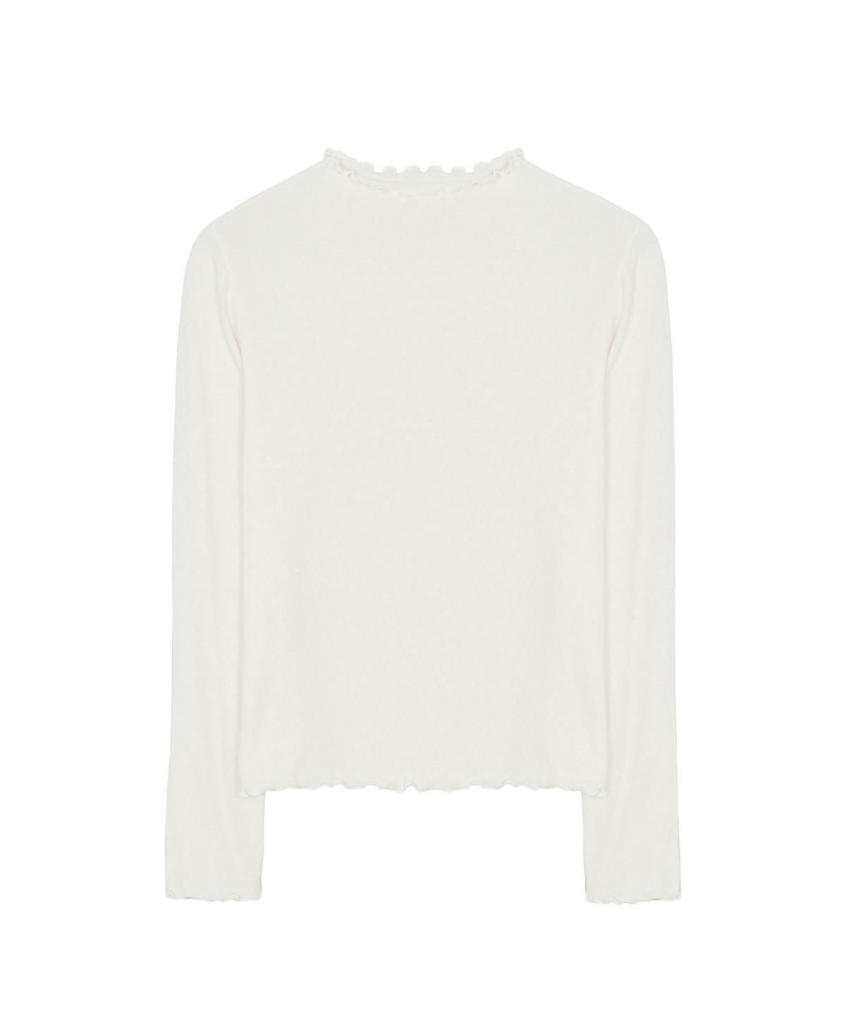 닉앤니콜(NICK&NICOLE) SOFT FRILL EDGE LONG SLEEVE TOP_CREAM