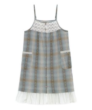 모리 버튼 레이어드 드레스 (그린)