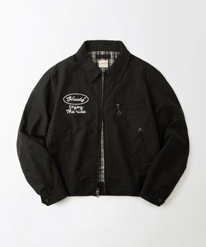 CHAIN STITCH DRIZZLER JACKET_BLACK
