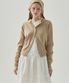 컴포트 라운드 니트 가디건 (커치프 세트) [BEIGE]