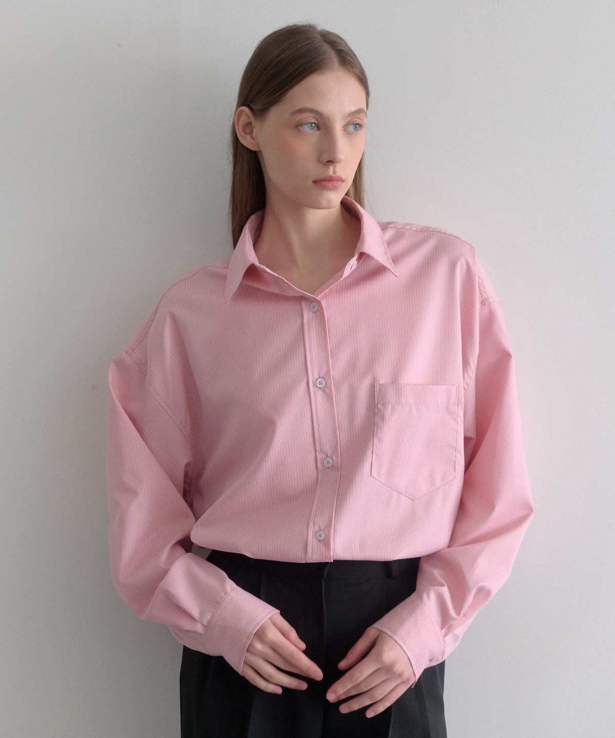 르나브(LENAV) esy stripe shirts (핑크)