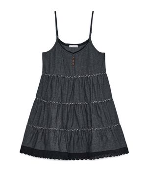 티어드 모리 슬리브리스 (데님)