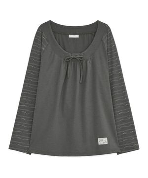 드로우 스트링 롱 슬리브 (차콜)