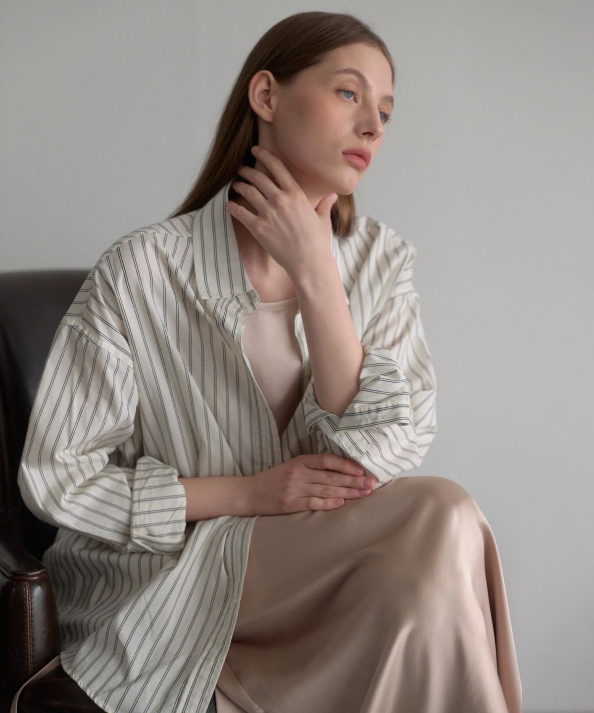 르나브(LENAV) Nire Stripe Shirt (블랙)