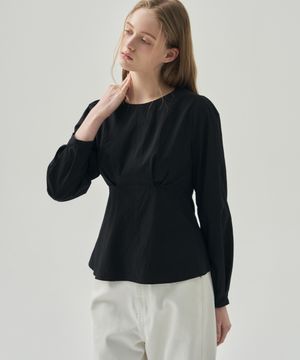 레아 퍼프 롱 슬리브 블라우스 [BLACK]