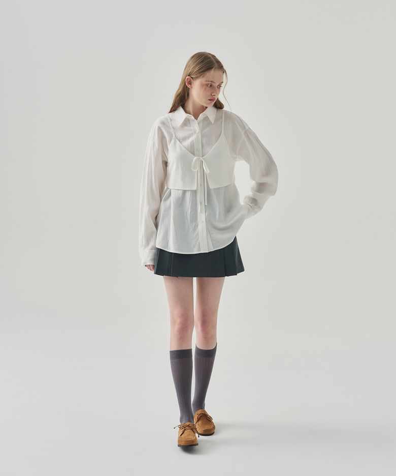 제인 레이어드 뷔스티에 블라우스 [WHITE]