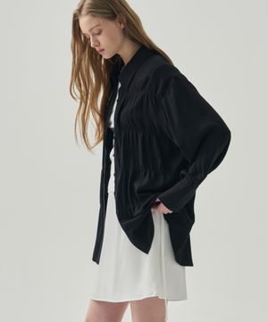 세렌느 웨이브 셔링 셔츠 [BLACK]