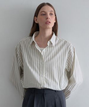 Nire Stripe Shirt (스틴 블랙)