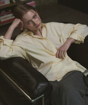 링클프리 사이드 버튼 랩 셔츠 [CREAM]