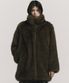 LUXE FUR MIDI JACKET_BROWN