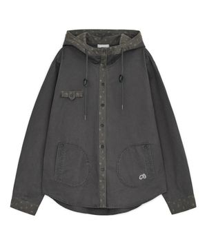 후드 셔츠 자켓 (브라운)