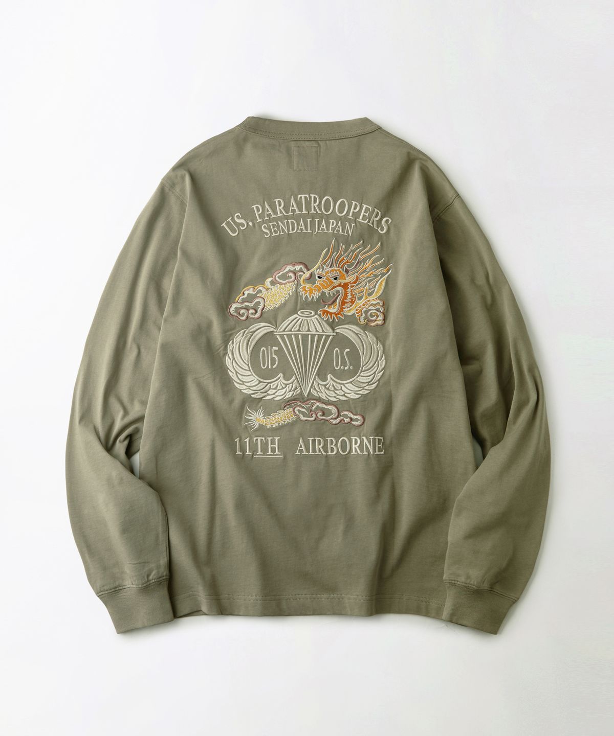 아웃스탠딩(OUTSTANDING) MIL SERIES LONG SLEEVE(SOUVENIR)_KHAKI GRAY