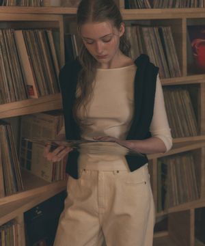 소프트 베이직 보트넥 티셔츠 [WHITE]